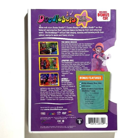 Doodlebops Let's Move DVD with Bonus CD included - Picture 4 of 4